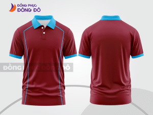 Mẫu thiết kế áo polo basic đồng phục doanh nghiệp đẹp màu đỏ đô ctpb1289