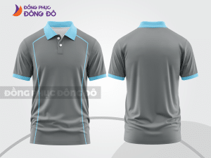Mẫu thiết kế áo polo basic đồng phục doanh nghiệp đẹp màu ghi xám ctpb1293
