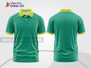 Mẫu thiết kế áo polo basic đồng phục doanh nghiệp đẹp màu xanh ngọc ctpb1294