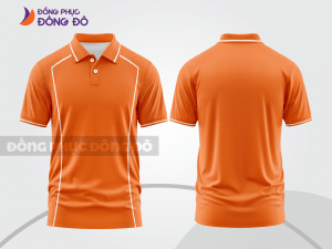 Mẫu thiết kế áo polo basic đồng phục doanh nghiệp đẹp màu cam ctpb1297
