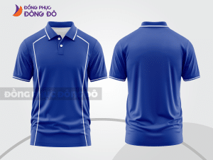 Mẫu thiết kế áo polo basic đồng phục doanh nghiệp đẹp màu xanh biển ctpb1299