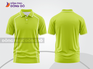 Mẫu thiết kế áo polo basic đồng phục doanh nghiệp đẹp màu xanh nõn chuối ctpb1300