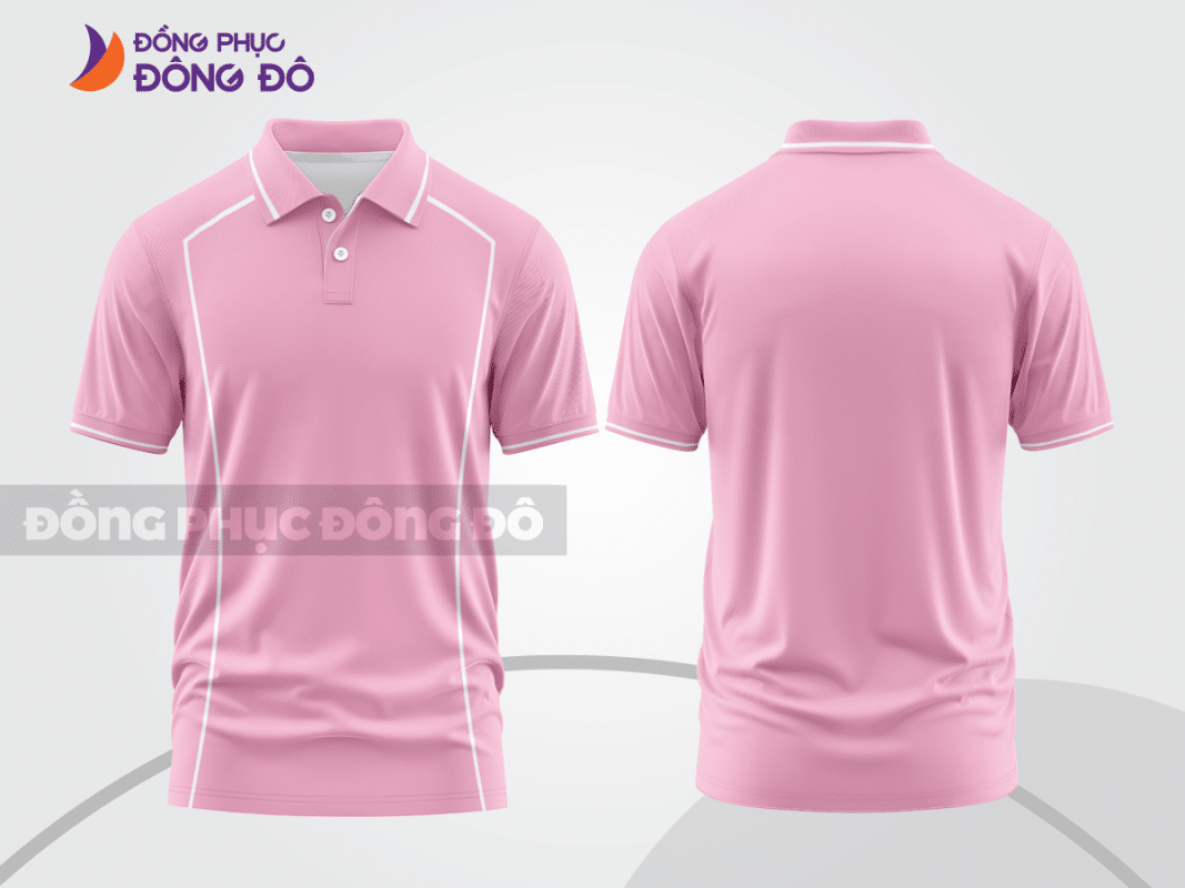 Áo polo đồng phục màu hồng phấn ctpb1305