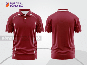 Mẫu thiết kế áo polo basic đồng phục doanh nghiệp đẹp màu đỏ đô ctpb1307