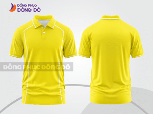 Mẫu thiết kế áo polo basic đồng phục doanh nghiệp đẹp màu vàng ctpb1315