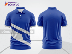 Mẫu thiết kế áo polo basic đồng phục doanh nghiệp đẹp màu xanh biển ctpb1318
