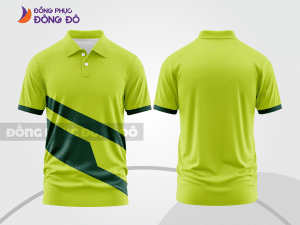 Mẫu thiết kế áo polo basic đồng phục doanh nghiệp đẹp màu xanh nõn chuối ctpb1319