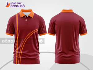 Mẫu thiết kế áo polo basic đồng phục doanh nghiệp đẹp màu đỏ đô ctpb1344