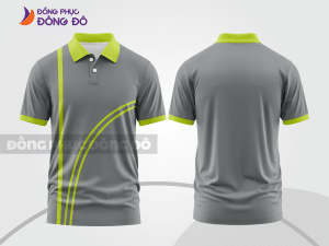 Mẫu thiết kế áo polo basic đồng phục doanh nghiệp đẹp màu ghi xám ctpb1348
