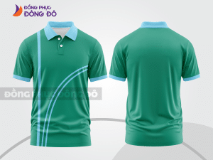 Mẫu thiết kế áo polo basic đồng phục doanh nghiệp đẹp màu xanh ngọc ctpb1349