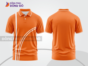 Mẫu thiết kế áo polo basic đồng phục doanh nghiệp đẹp màu cam ctpb1353