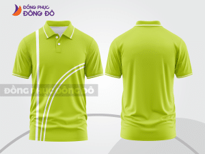Mẫu thiết kế áo polo basic đồng phục doanh nghiệp đẹp màu xanh nõn chuối ctpb1356