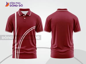 Mẫu thiết kế áo polo basic đồng phục doanh nghiệp đẹp màu đỏ đô ctpb1363