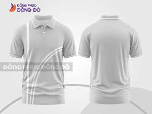 Mẫu thiết kế áo polo basic đồng phục doanh nghiệp đẹp màu ghi xám ctpb1366