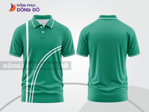 Mẫu thiết kế áo polo basic đồng phục doanh nghiệp đẹp màu xanh ngọc ctpb1368