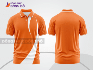 Mẫu thiết kế áo polo basic đồng phục doanh nghiệp đẹp màu cam ctpb1372