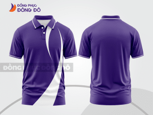 Mẫu thiết kế áo polo basic đồng phục doanh nghiệp đẹp màu tím ctpb1383
