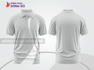 Mẫu thiết kế áo polo basic đồng phục doanh nghiệp đẹp màu ghi xám ctpb1385