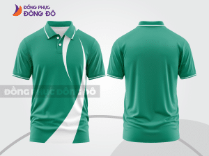 Mẫu thiết kế áo polo basic đồng phục doanh nghiệp đẹp màu xanh ngọc ctpb1387