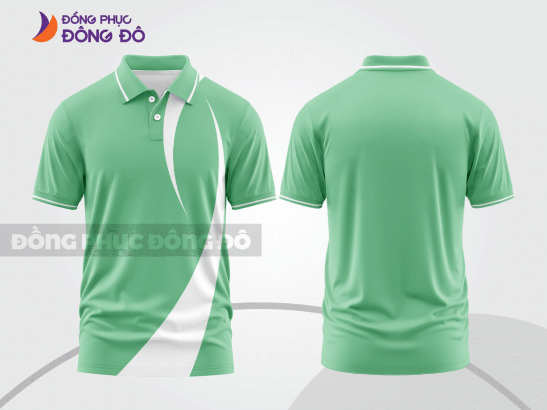 Áo polo đồng phục xanh ngọc phối trắng ctpb1388