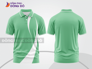 Mẫu thiết kế áo polo basic đồng phục doanh nghiệp đẹp màu xanh ngọc ctpb1388