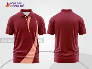 Mẫu thiết kế áo polo basic đồng phục doanh nghiệp đẹp màu đỏ đô ctpb1393