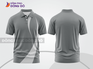 Mẫu thiết kế áo polo basic đồng phục doanh nghiệp đẹp màu ghi xám ctpb1397