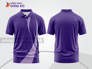Mẫu thiết kế áo polo basic đồng phục doanh nghiệp đẹp màu tím ctpb1399