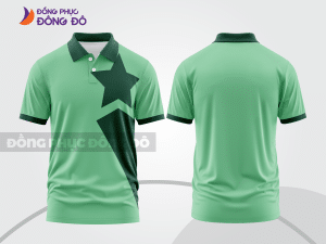 Mẫu thiết kế áo polo basic đồng phục doanh nghiệp đẹp màu xanh ngọc ctpb1419