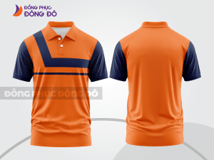 Mẫu thiết kế áo polo basic đồng phục doanh nghiệp đẹp màu cam ctpb1422