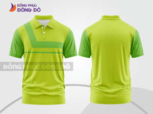 Mẫu thiết kế áo polo basic đồng phục doanh nghiệp đẹp màu xanh nõn chuối ctpb1425