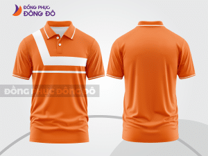 Mẫu thiết kế áo polo basic đồng phục doanh nghiệp đẹp màu cam ctpb1441