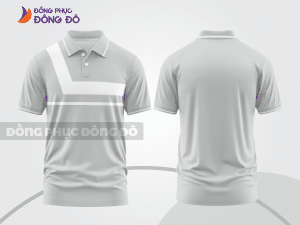 Mẫu thiết kế áo polo basic đồng phục doanh nghiệp đẹp màu ghi xám ctpb1454