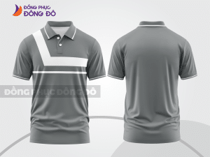 Mẫu thiết kế áo polo basic đồng phục doanh nghiệp đẹp màu ghi xám ctpb1455