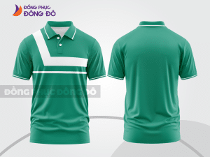 Mẫu thiết kế áo polo basic đồng phục doanh nghiệp đẹp màu xanh ngọc ctpb1456
