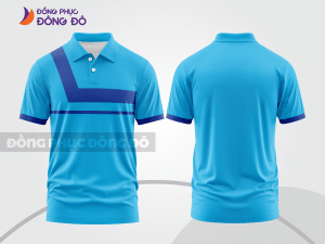 Mẫu thiết kế áo polo basic đồng phục doanh nghiệp đẹp màu xanh da trời ctpb1460
