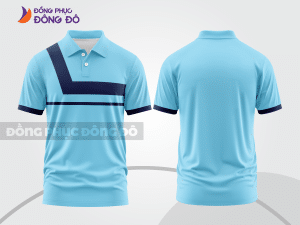 Mẫu thiết kế áo polo basic đồng phục doanh nghiệp đẹp màu xanh da trời ctpb1461