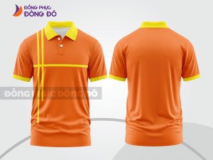 Mẫu thiết kế áo polo basic đồng phục doanh nghiệp đẹp màu cam ctpb1465