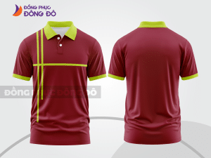 Mẫu thiết kế áo polo basic đồng phục doanh nghiệp đẹp màu đỏ đô ctpb1475