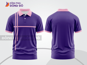 Mẫu thiết kế áo polo basic đồng phục doanh nghiệp đẹp màu tím ctpb1476