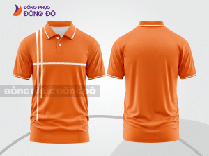Mẫu thiết kế áo polo basic đồng phục doanh nghiệp đẹp màu cam ctpb1484