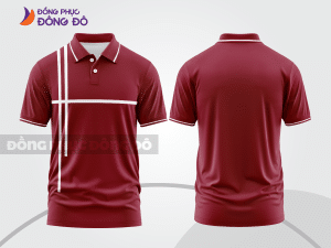 Mẫu thiết kế áo polo basic đồng phục doanh nghiệp đẹp màu đỏ đô ctpb1494