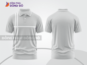 Mẫu thiết kế áo polo basic đồng phục doanh nghiệp đẹp màu ghi xám ctpb1497