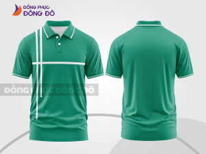 Mẫu thiết kế áo polo basic đồng phục doanh nghiệp đẹp màu xanh ngọc ctpb1499