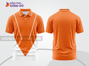 Mẫu thiết kế áo polo basic đồng phục doanh nghiệp đẹp màu cam ctpb1503