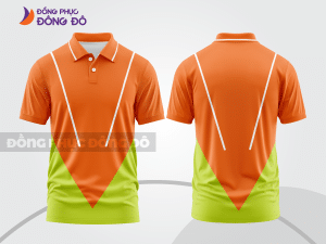 Mẫu thiết kế áo polo basic đồng phục doanh nghiệp đẹp màu cam ctpb1504
