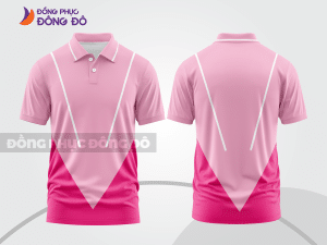 Mẫu thiết kế áo polo basic đồng phục doanh nghiệp đẹp màu hồng phấn ctpb1528