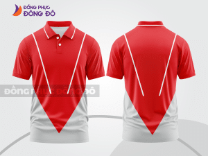 Mẫu thiết kế áo polo basic đồng phục doanh nghiệp đẹp màu đỏ tươi ctpb1531
