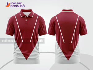 Mẫu thiết kế áo polo basic đồng phục doanh nghiệp đẹp màu đỏ đô ctpb1532