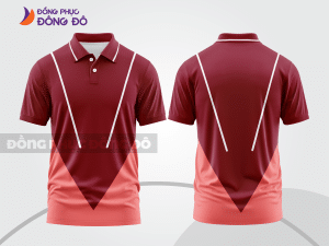 Mẫu thiết kế áo polo basic đồng phục doanh nghiệp đẹp màu đỏ đô ctpb1533